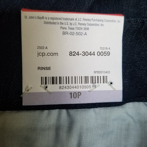ST. JOHN’S BAY Womens Classic Fit  Career Dress Blue Denim Pant 10P - Picture 4 of 9